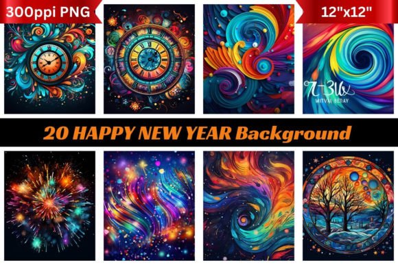 20 Happy New Year Backgrounds: Festive Digital Assets