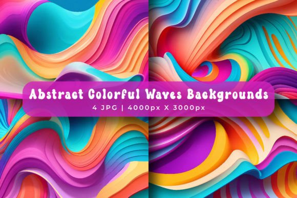 Abstract Colorful Waves Backgrounds: Energize Your Visual Projects