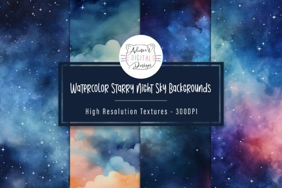 Bring the Night Sky to Your Designs with Watercolor Backgrounds