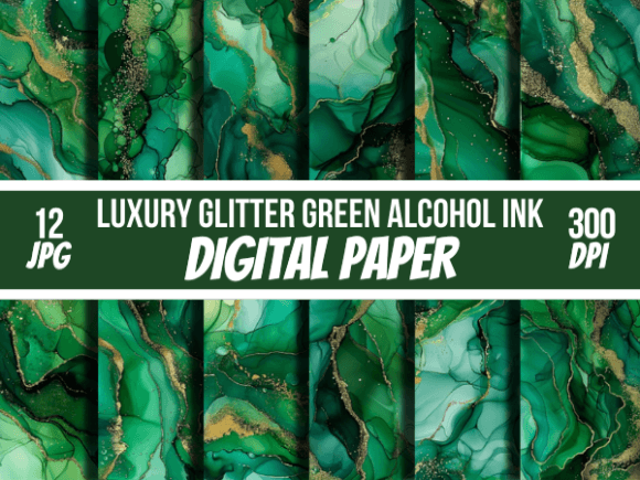 Glitter Green Alcohol Ink Backgrounds: A Designer's Guide