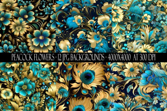 Peacock Flower Backgrounds: Bold Botanicals for Modern Design