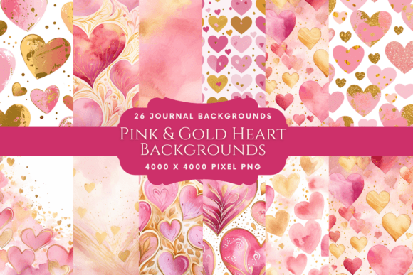 Pink & Gold Heart Backgrounds: Elevating Your Creative Projects