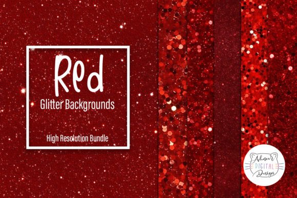 Red Glitter Backgrounds Bundle: Sparkle and Style for Your Projects