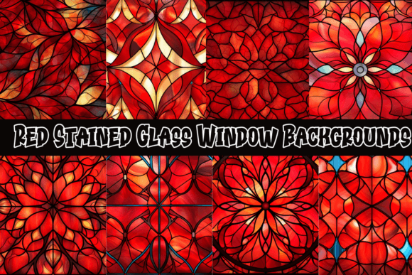 Red Stained Glass Window Backgrounds: Infuse Your Designs with Timeless Beauty