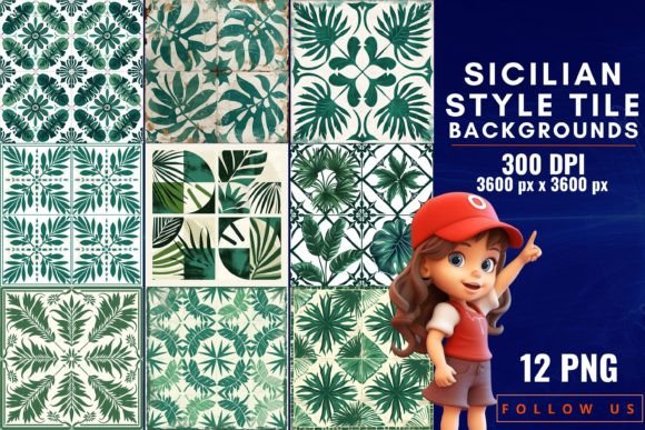 Sicilian Style Tile Backgrounds: A Touch of Mediterranean Elegance