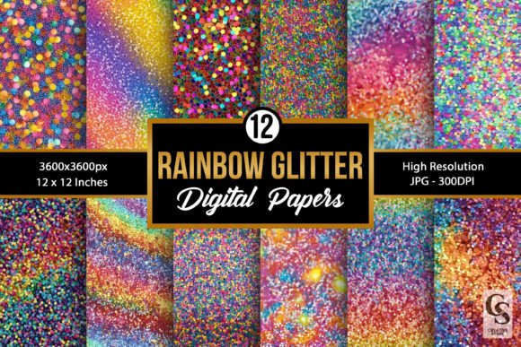 Sparkle and Shine: Using Rainbow Glitter Seamless Backgrounds