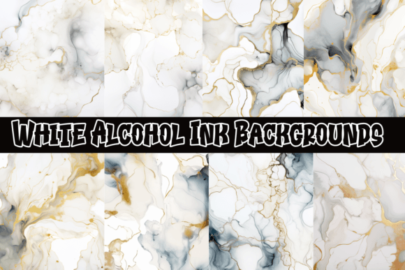 The Ethereal Charm of White Alcohol Ink Backgrounds