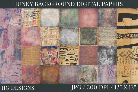 Unlock Creative Potential with Junky Backgrounds Digital Papers