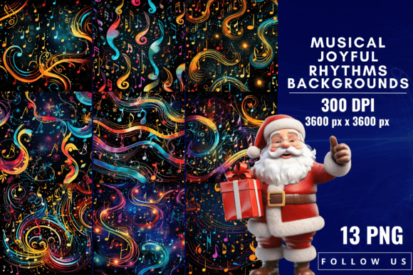 Visualizing the Beat: Musical Joyful Rhythms Backgrounds
