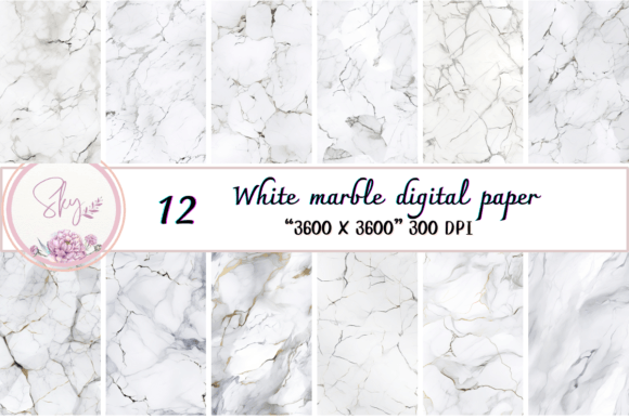 White Marble Digital Paper: Elevating Modern Design